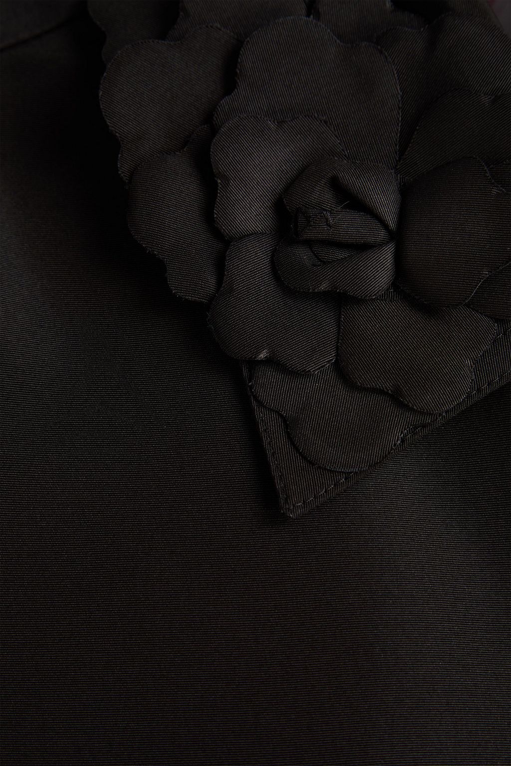 VALENTINO GARAVANI Floral-appliquéd silk-faille jacket