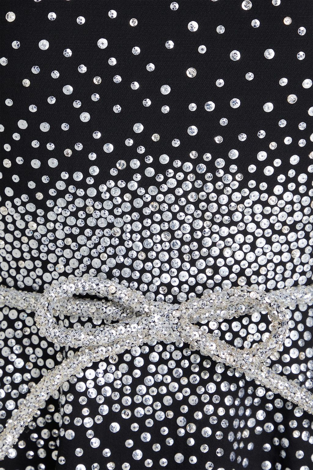 VALENTINO GARAVANI Embellished wool and silk-blend crepe midi dress