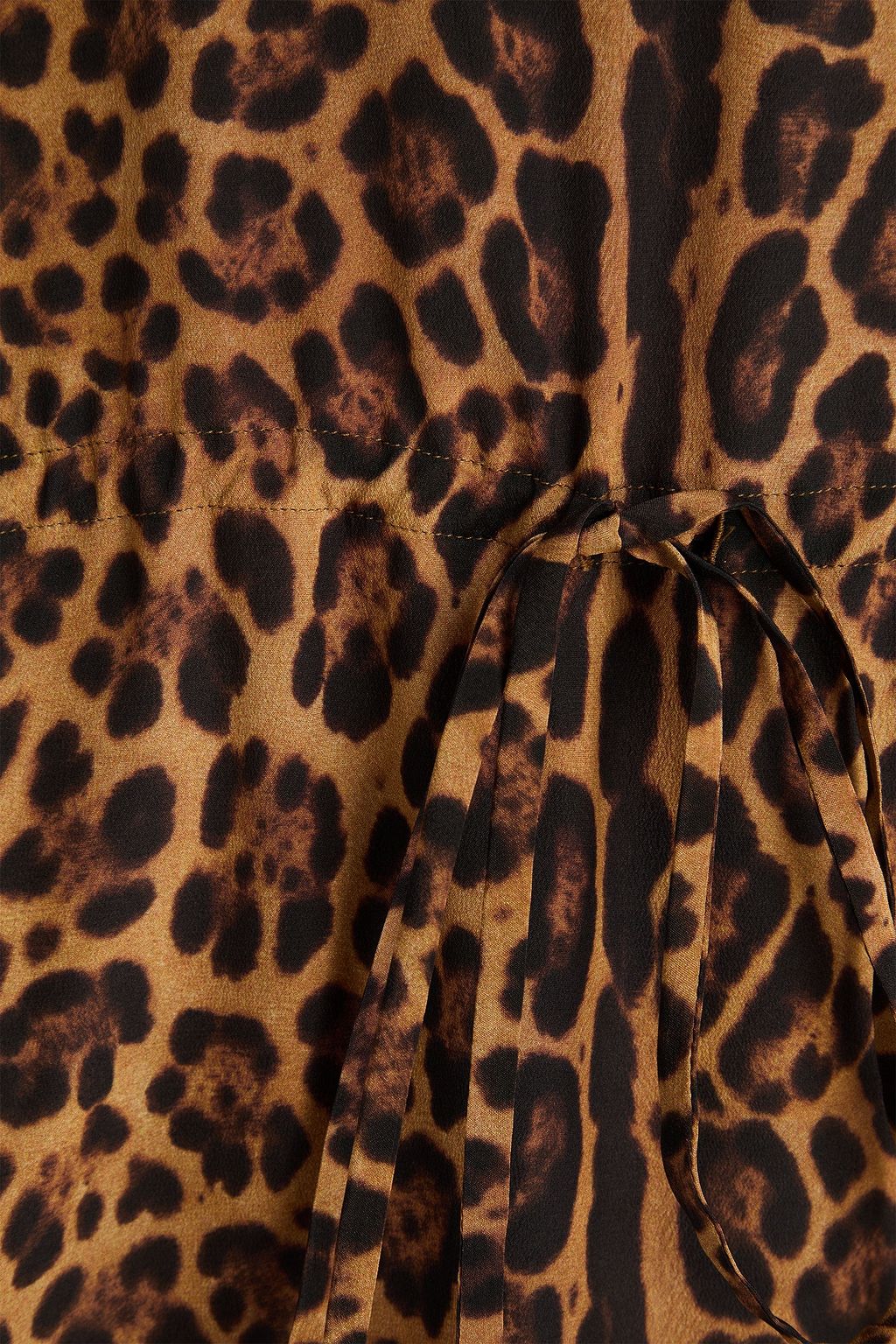 VALENTINO GARAVANI Leopard-print silk crepe de chine midi dress