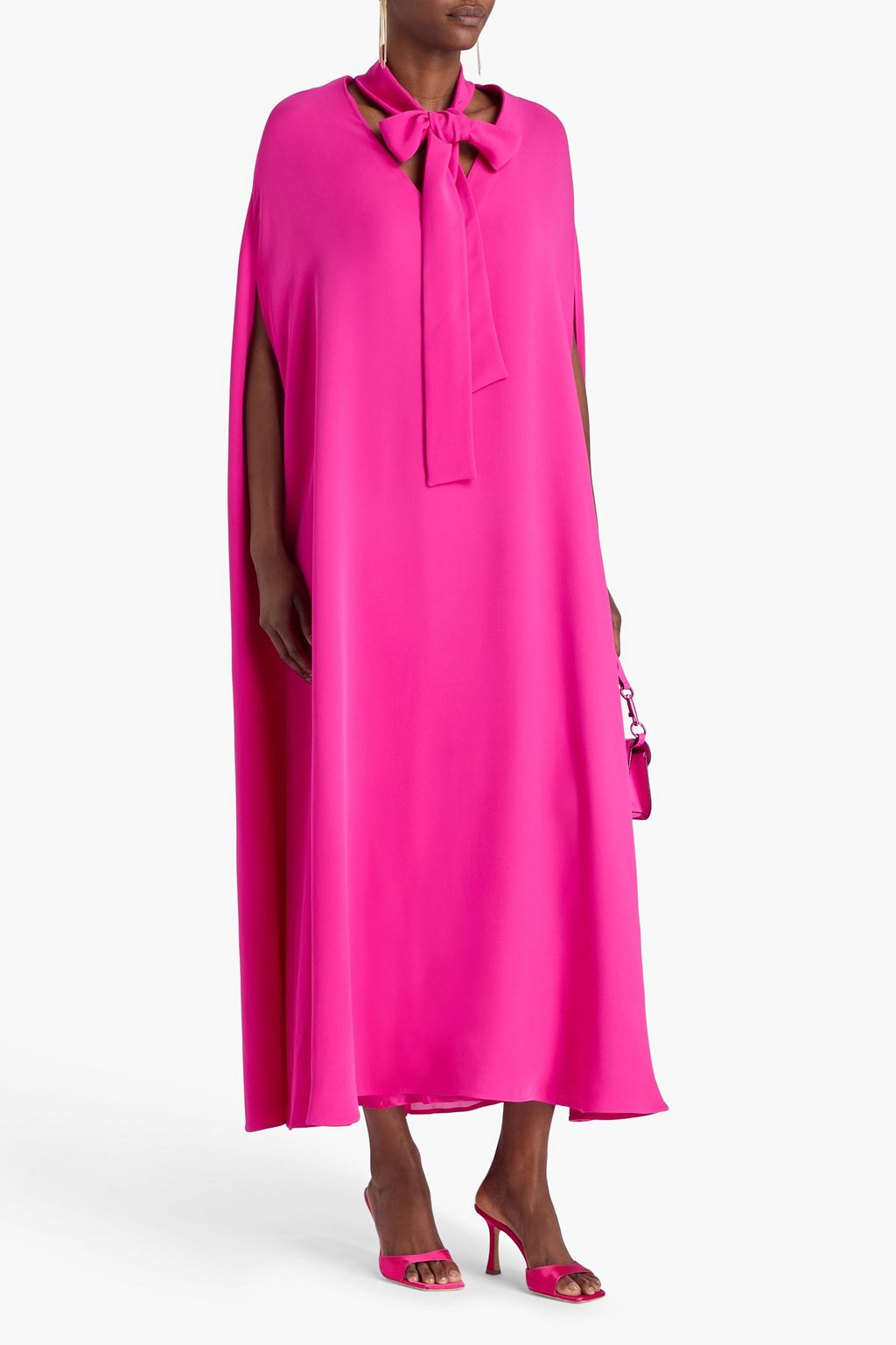 VALENTINO GARAVANI Kaftan aus Seiden-Crêpe mit Schluppe
