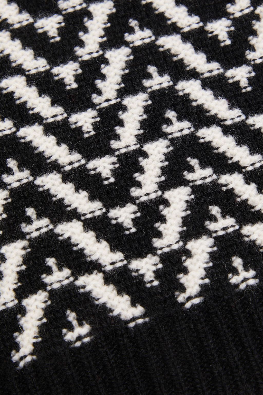 VALENTINO GARAVANI Jacquard-knit wool and cashmere-blend beanie