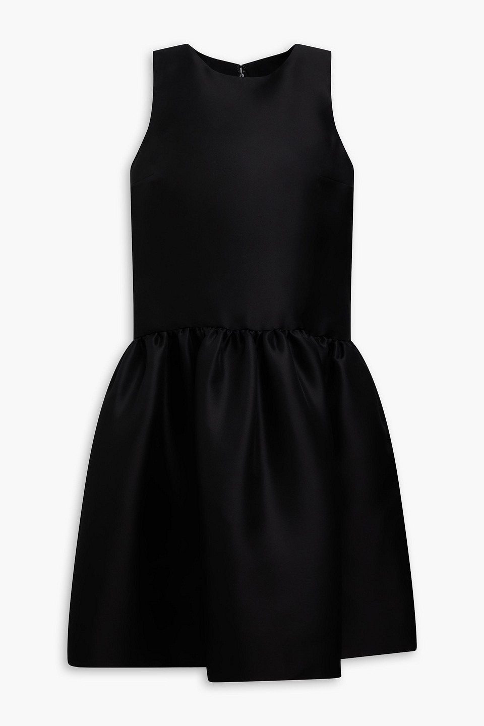 Oscar De La Renta Flared Gathered Duchesse Silk-satin Dress