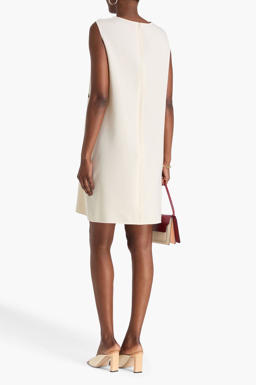 OSCAR DE LA RENTA ウール混 ミニワンピース フローラルプリント