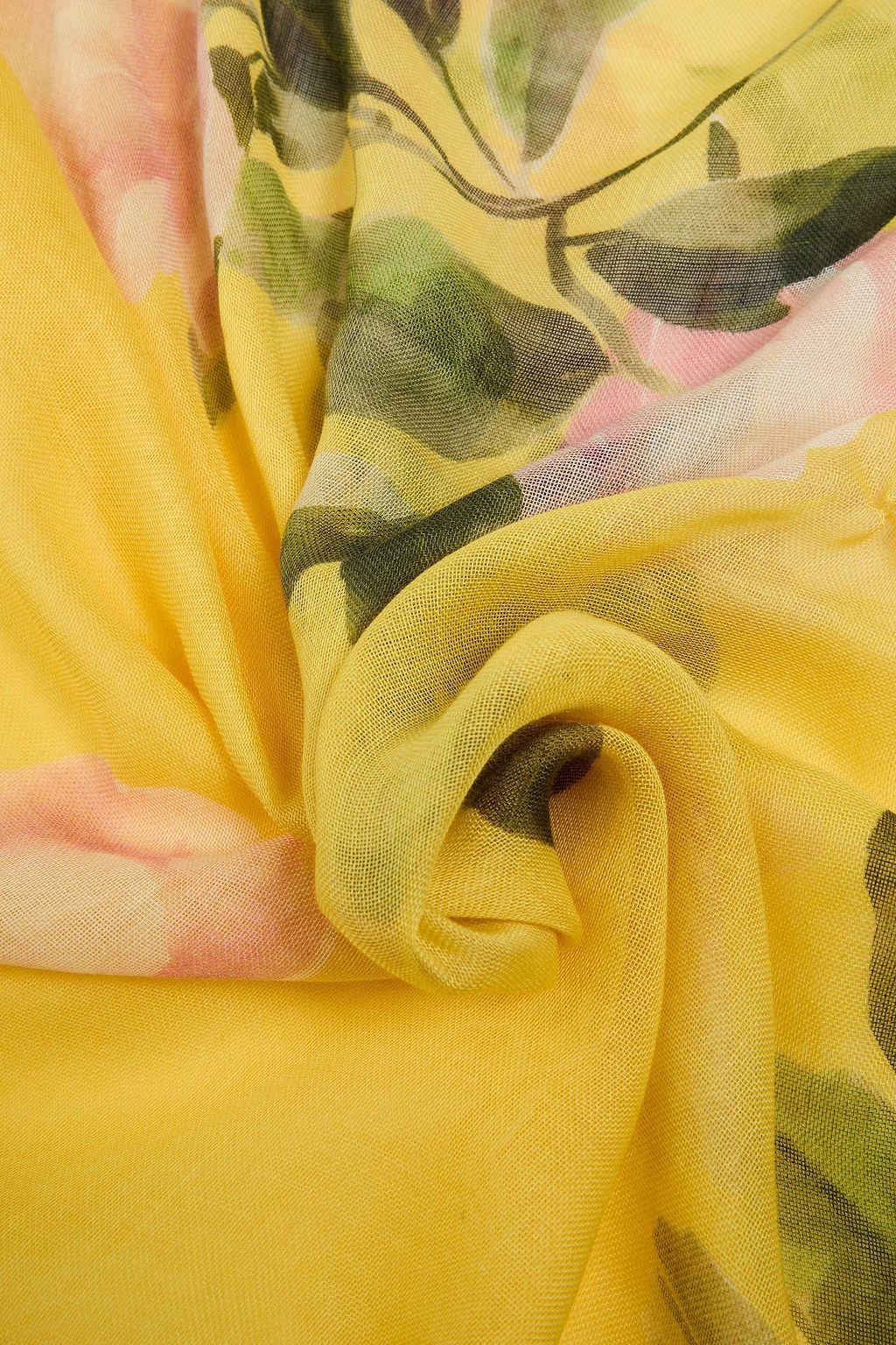 VALENTINO GARAVANI Floral-print cashmere and silk-blend gauze scarf