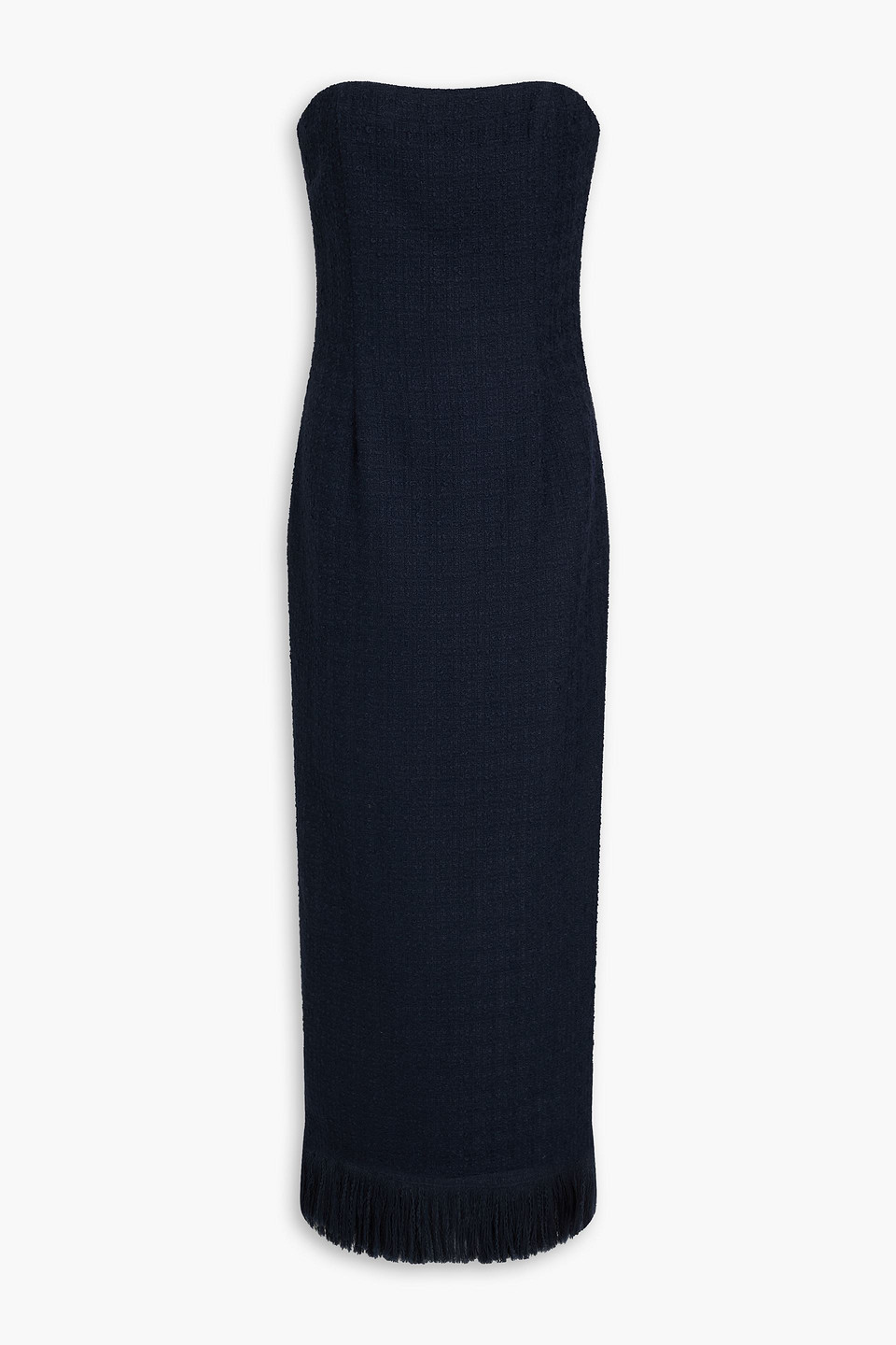 Oscar De La Renta Strapless Bouclé-tweed Midi Dress