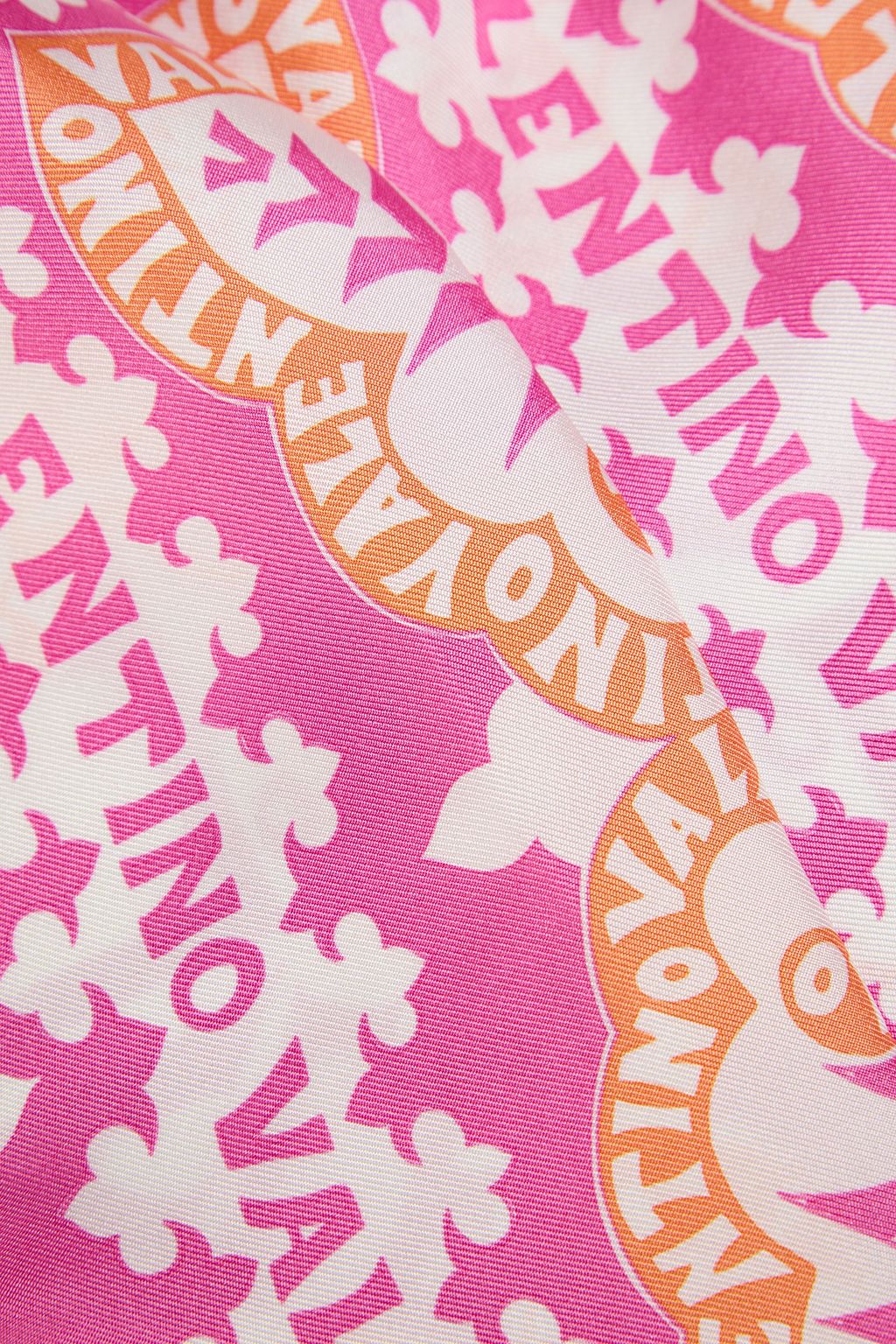 VALENTINO GARAVANI Logo-print silk-twill headscarf