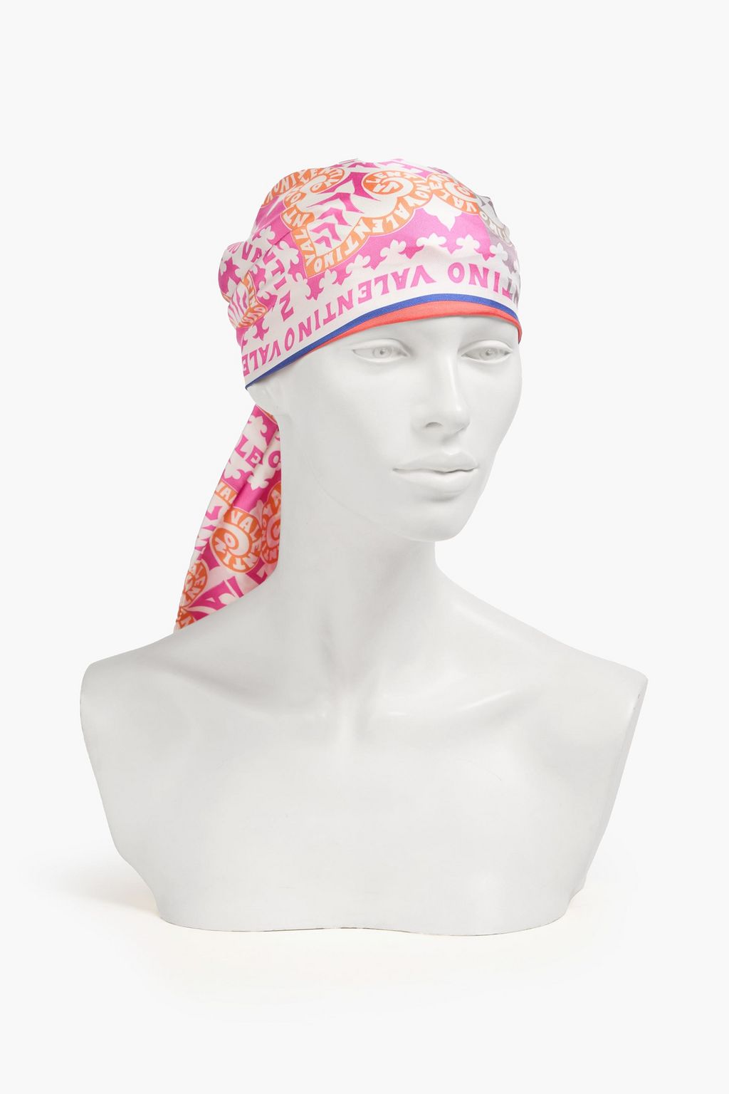 VALENTINO GARAVANI Logo-print silk-twill headscarf
