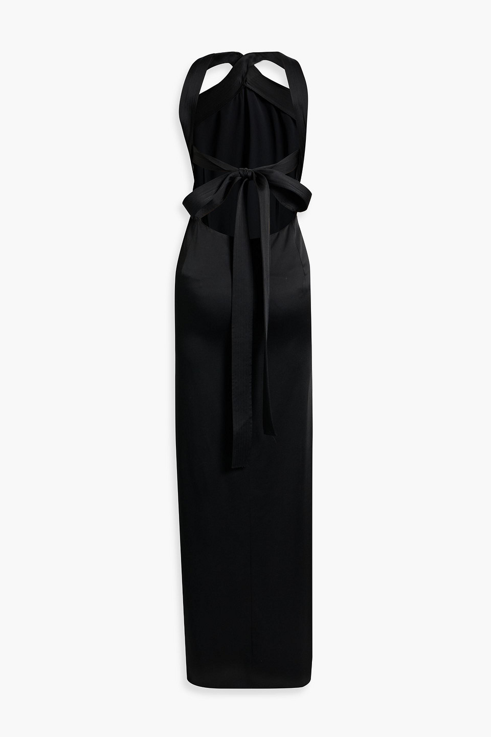 Oscar De La Renta Satin-crepe Gown In Black