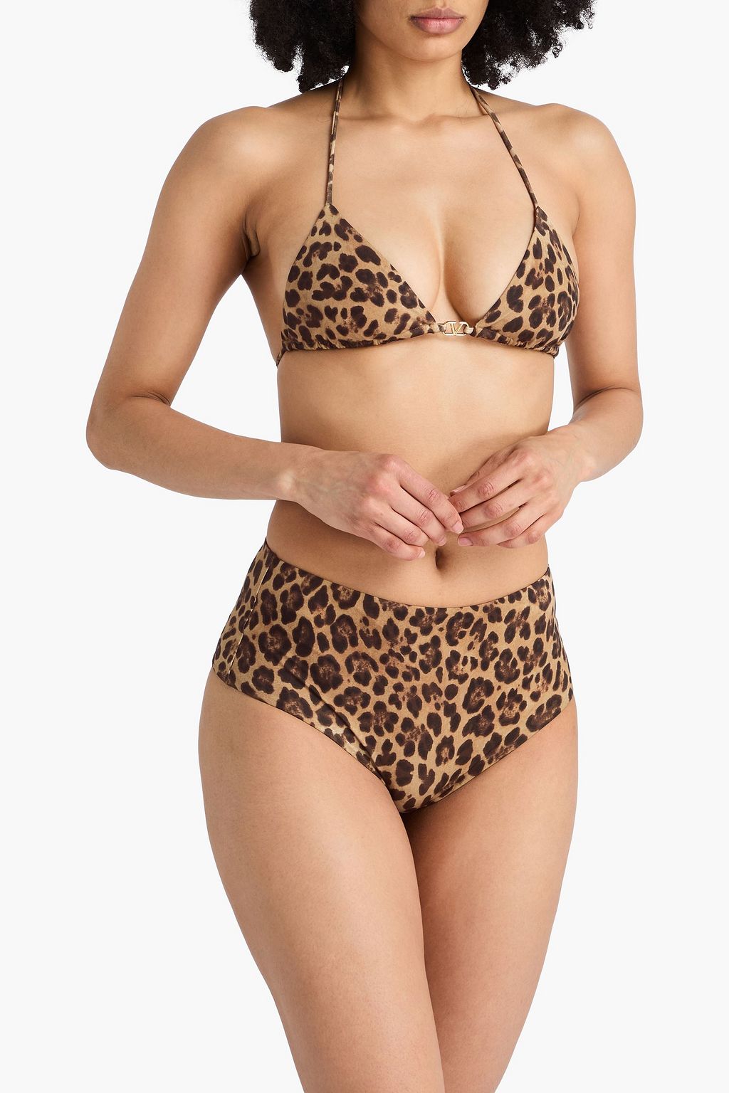 VALENTINO GARAVANI Triangel-Bikini mit Leopardenprint