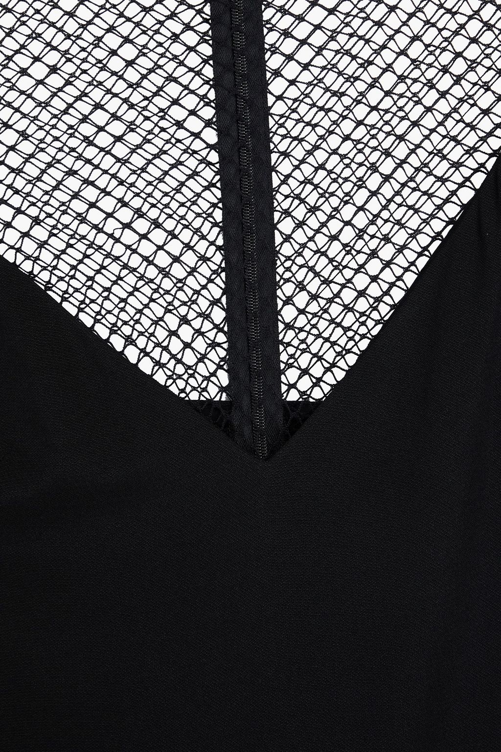 VALENTINO GARAVANI Layered mesh and crepe dress