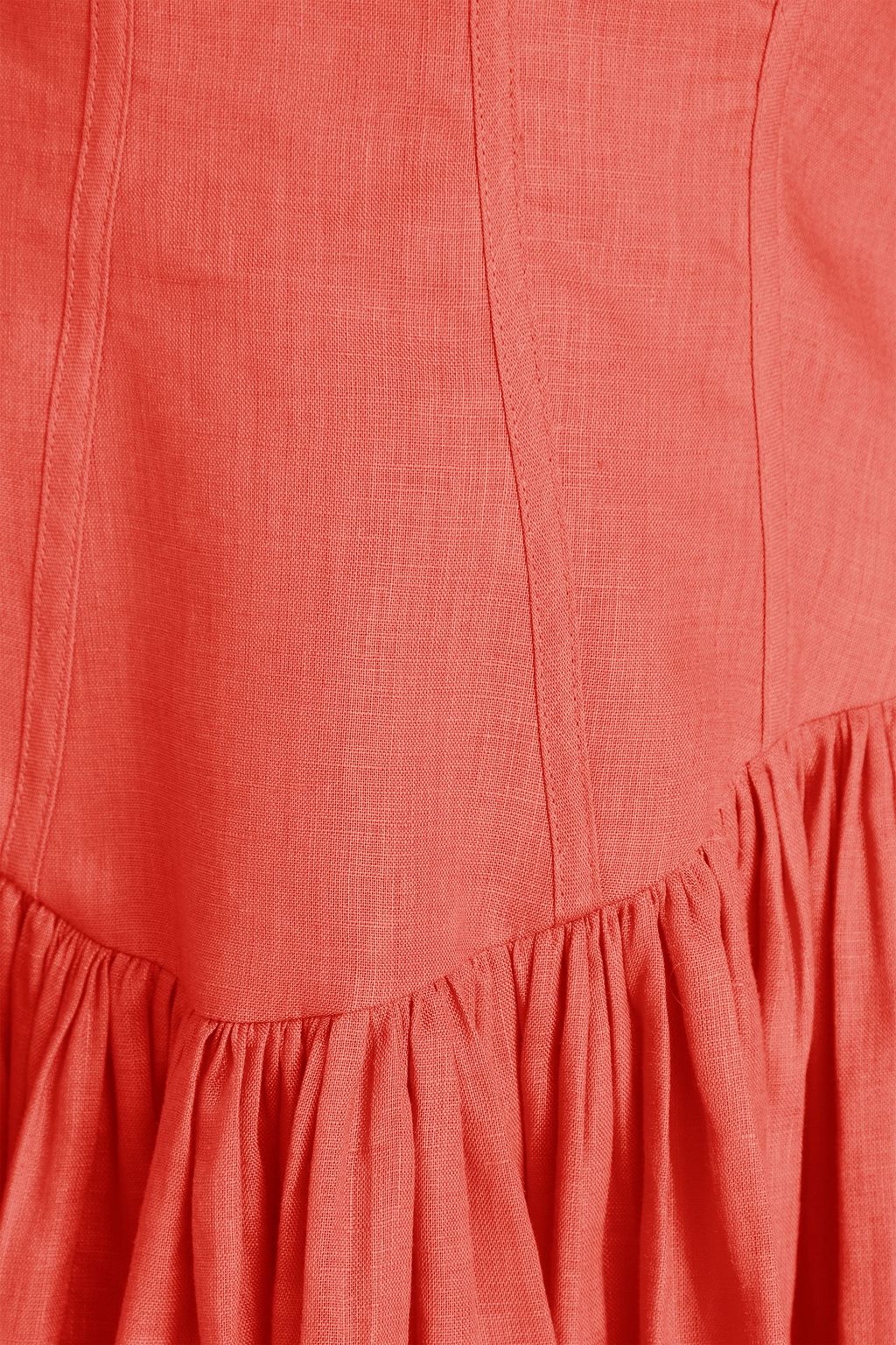ZIMMERMANN Gerafftes Minikleid aus Leinen