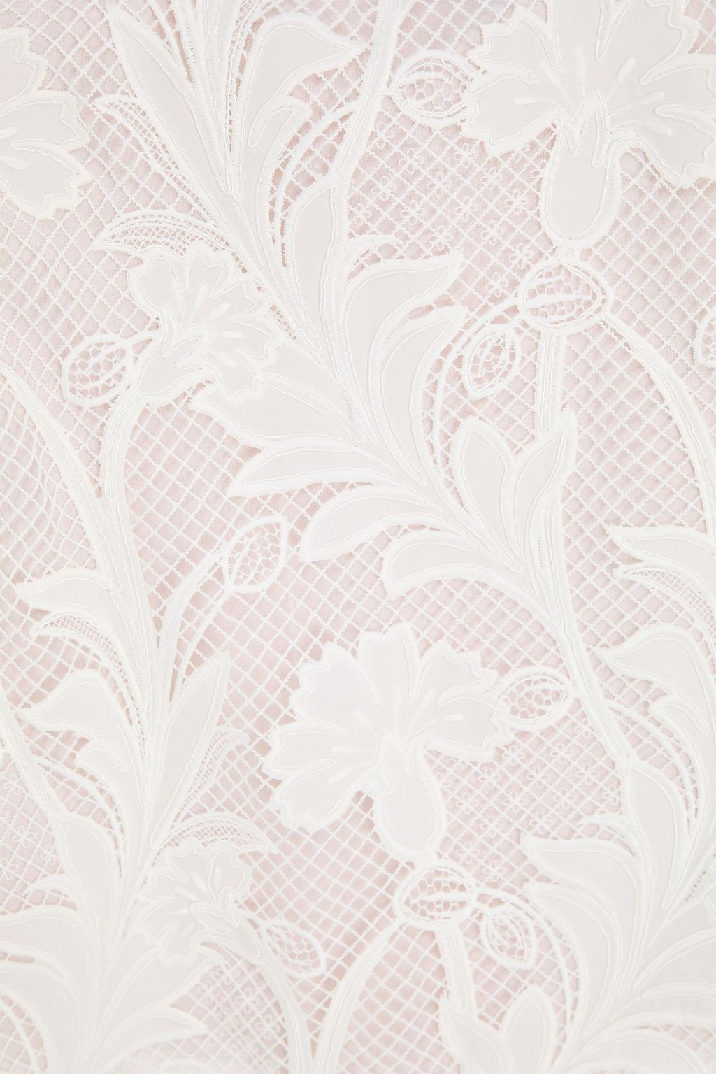 OSCAR DE LA RENTA ギピュールレース ミディスカート