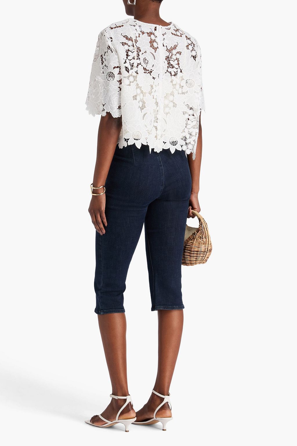 OSCAR DE LA RENTA Guipure lace top