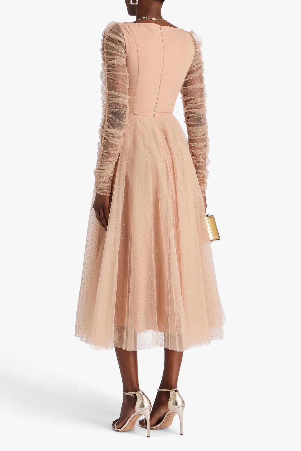 ZIMMERMANN チュール ミディワンピース グリッター加工 ポルカドット