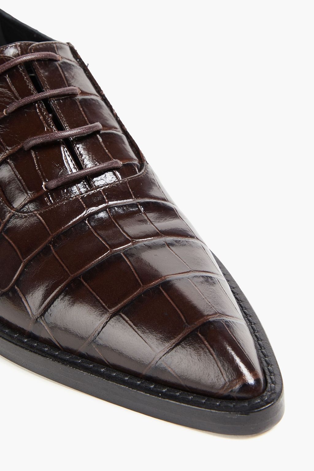 VICTORIA BECKHAM Croc-effect leather brogues