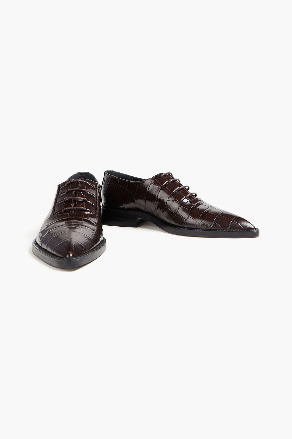 VICTORIA BECKHAM Croc-effect leather brogues
