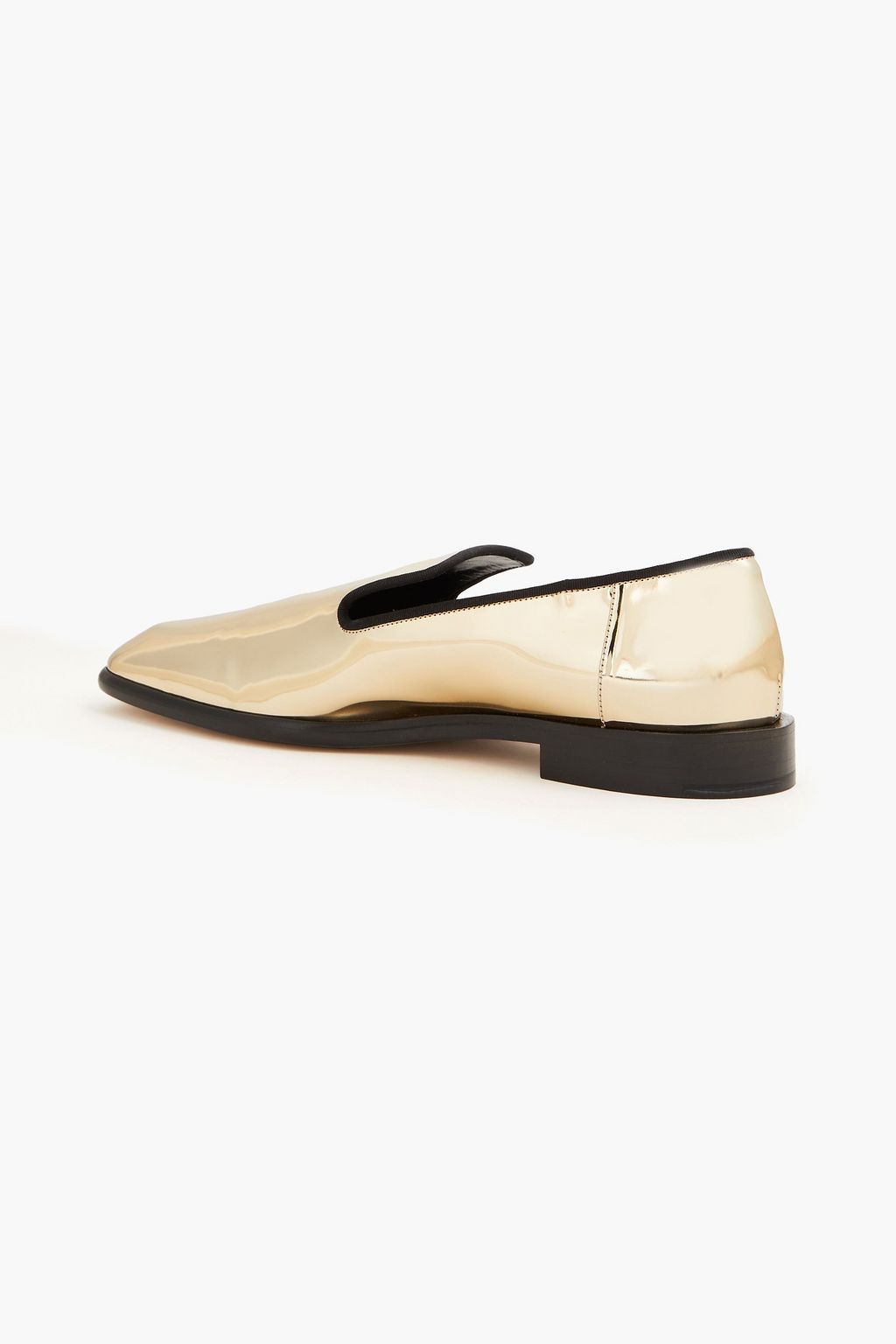 VICTORIA BECKHAM ミラー加工レザー ローファー メタリック