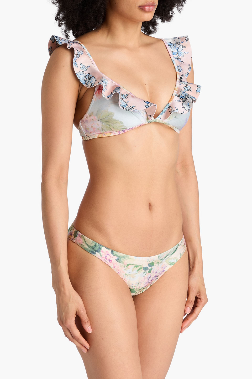  Zimmermann - Bikini-höschen Mit Floralem Print - Weiß - 0 
