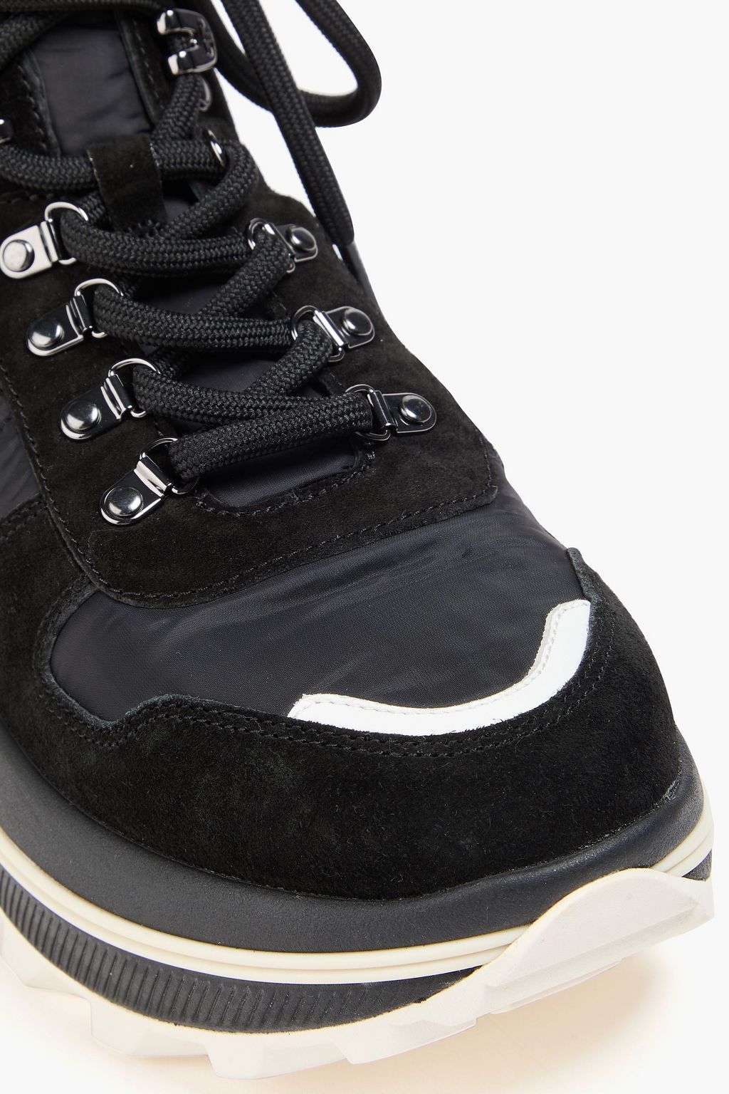 TORY BURCH Adventure Hiker shell and suede high-top sneakers