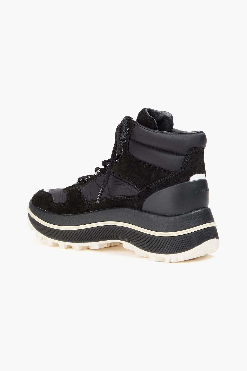TORY BURCH Adventure Hiker shell and suede high-top sneakers