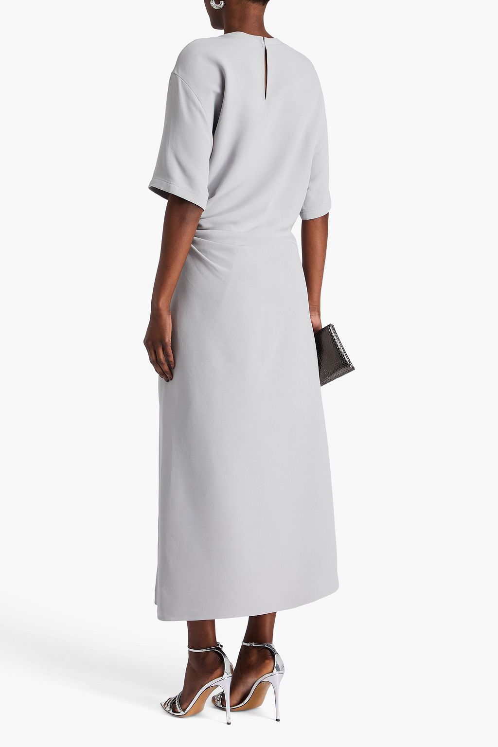 VALENTINO GARAVANI Twisted crepe midi dress