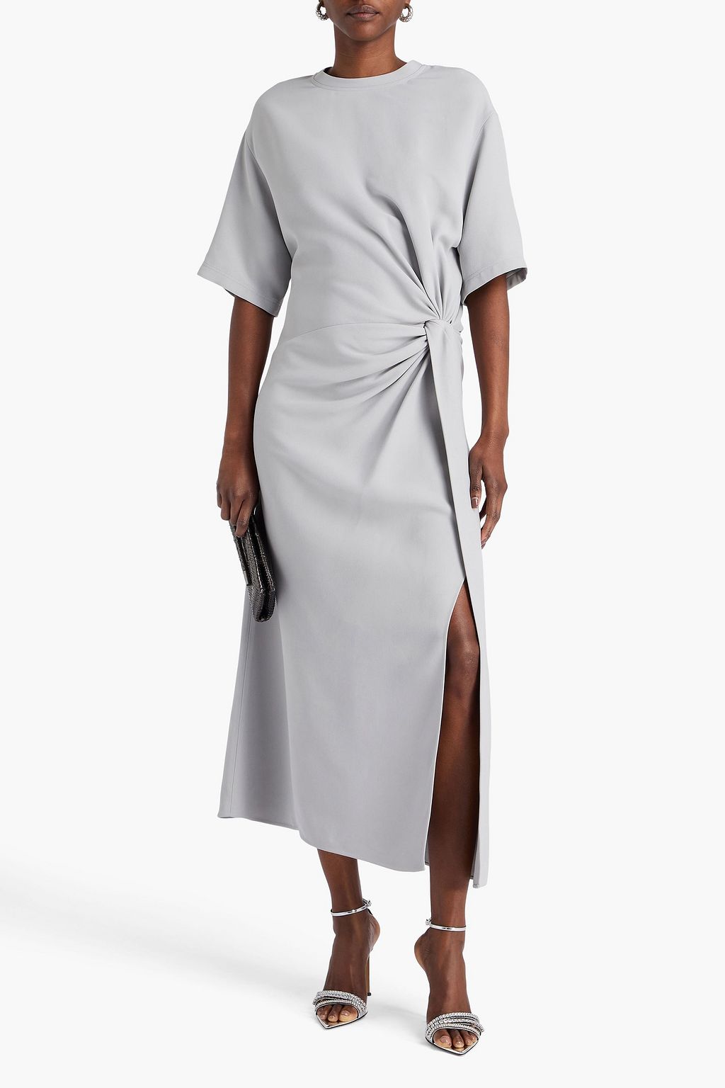 VALENTINO GARAVANI Twisted crepe midi dress