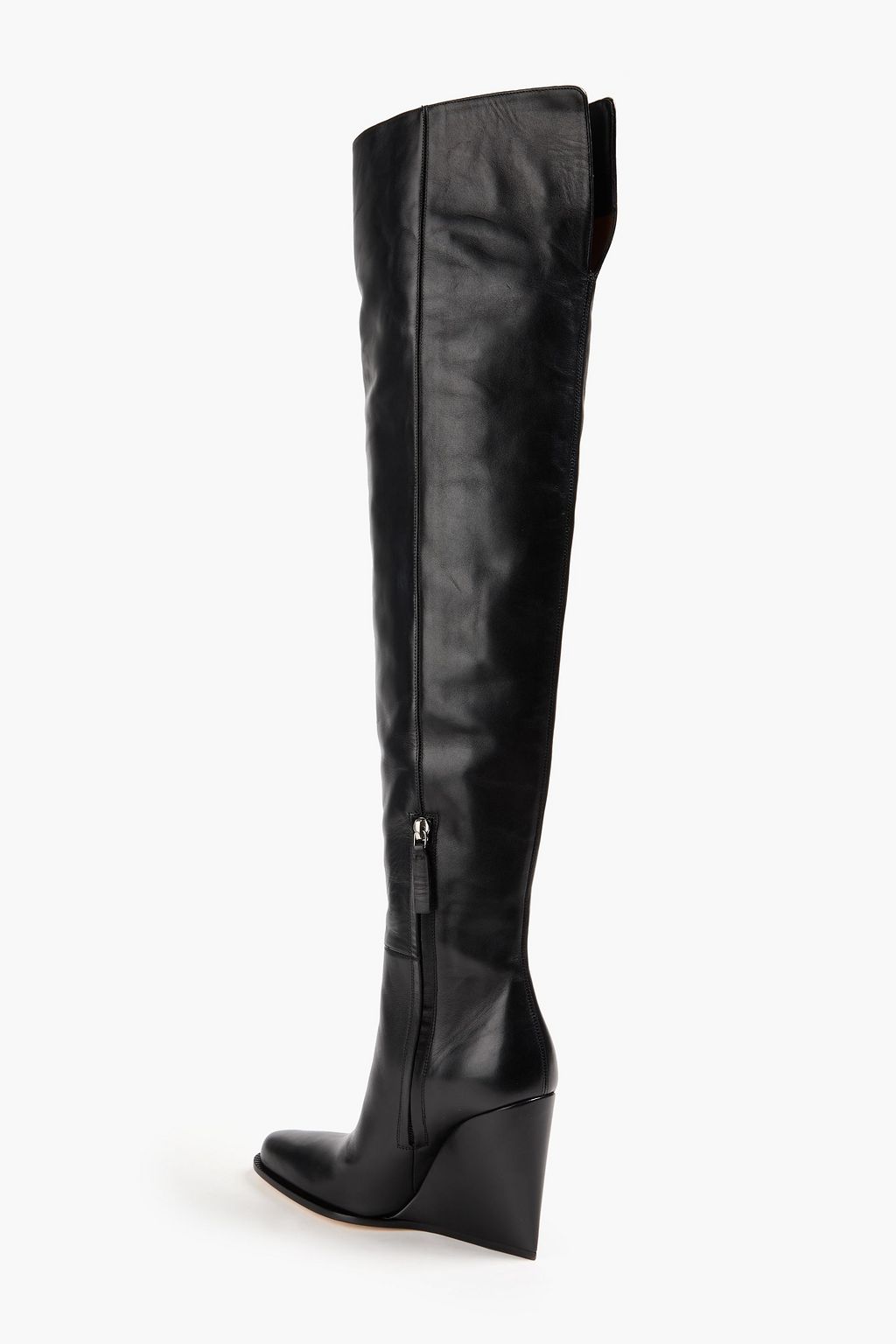 VICTORIA BECKHAM Overknees aus Leder mit Keilabsatz