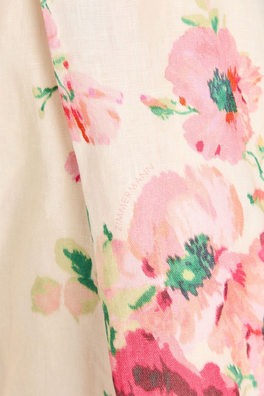 ZIMMERMANN شورت من الكتّان بطبعة الأزهار بحزام