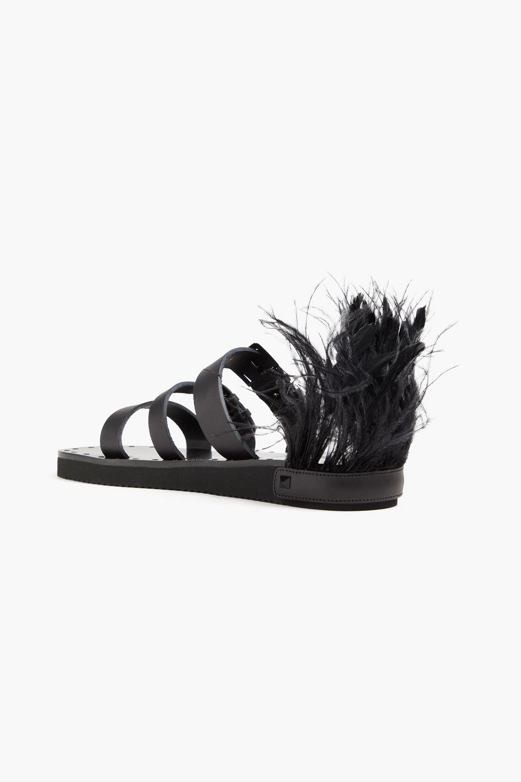 VALENTINO GARAVANI Sandalen aus Leder mit Federn