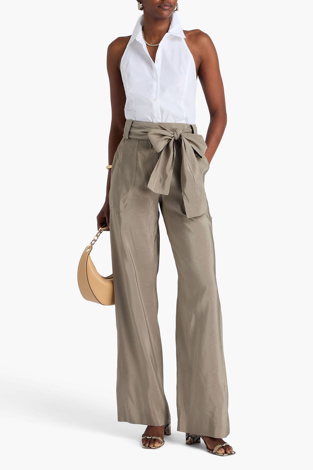 VALENTINO GARAVANI Hose mit weitem Bein aus Seide