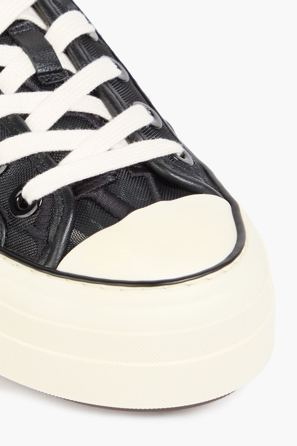 VALENTINO GARAVANI Totaloop Toile Iconographe embroidered mesh platform sneakers