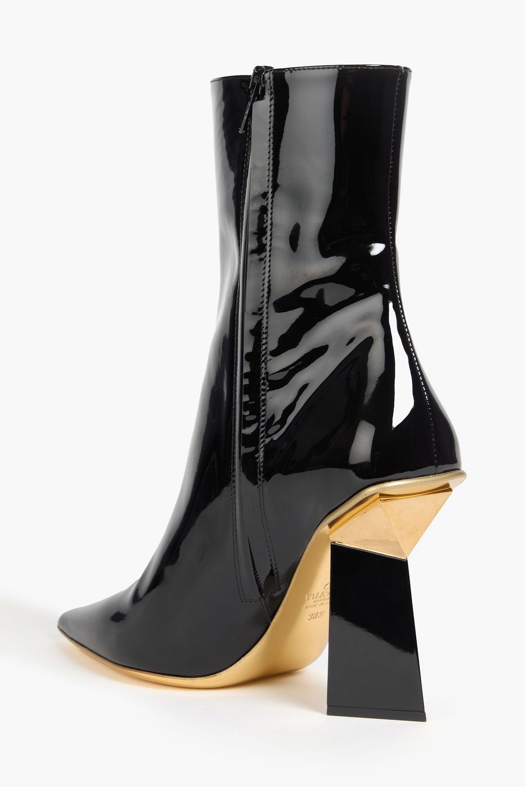 VALENTINO GARAVANI One Stud patent-leather ankle boots