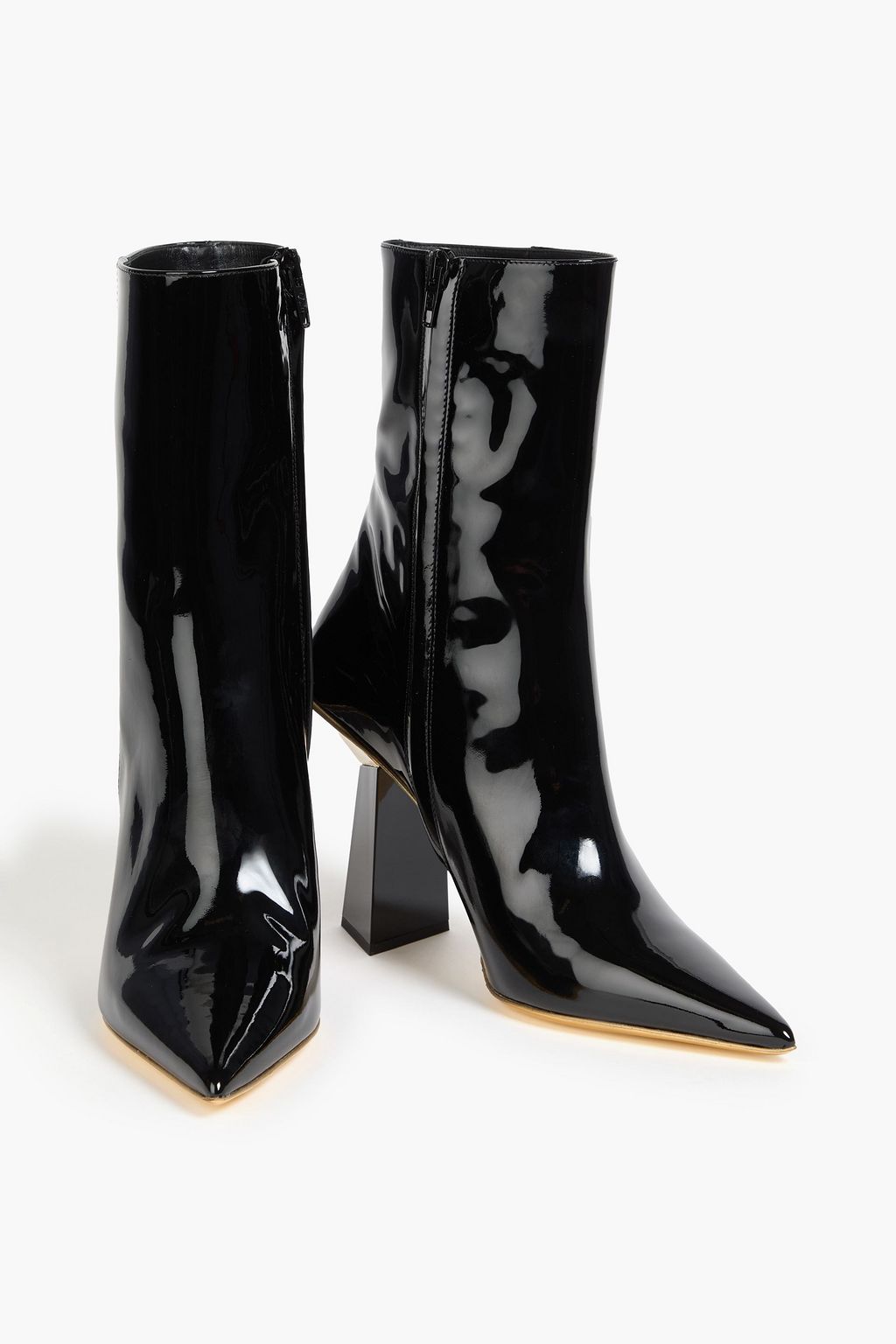 VALENTINO GARAVANI One Stud patent-leather ankle boots