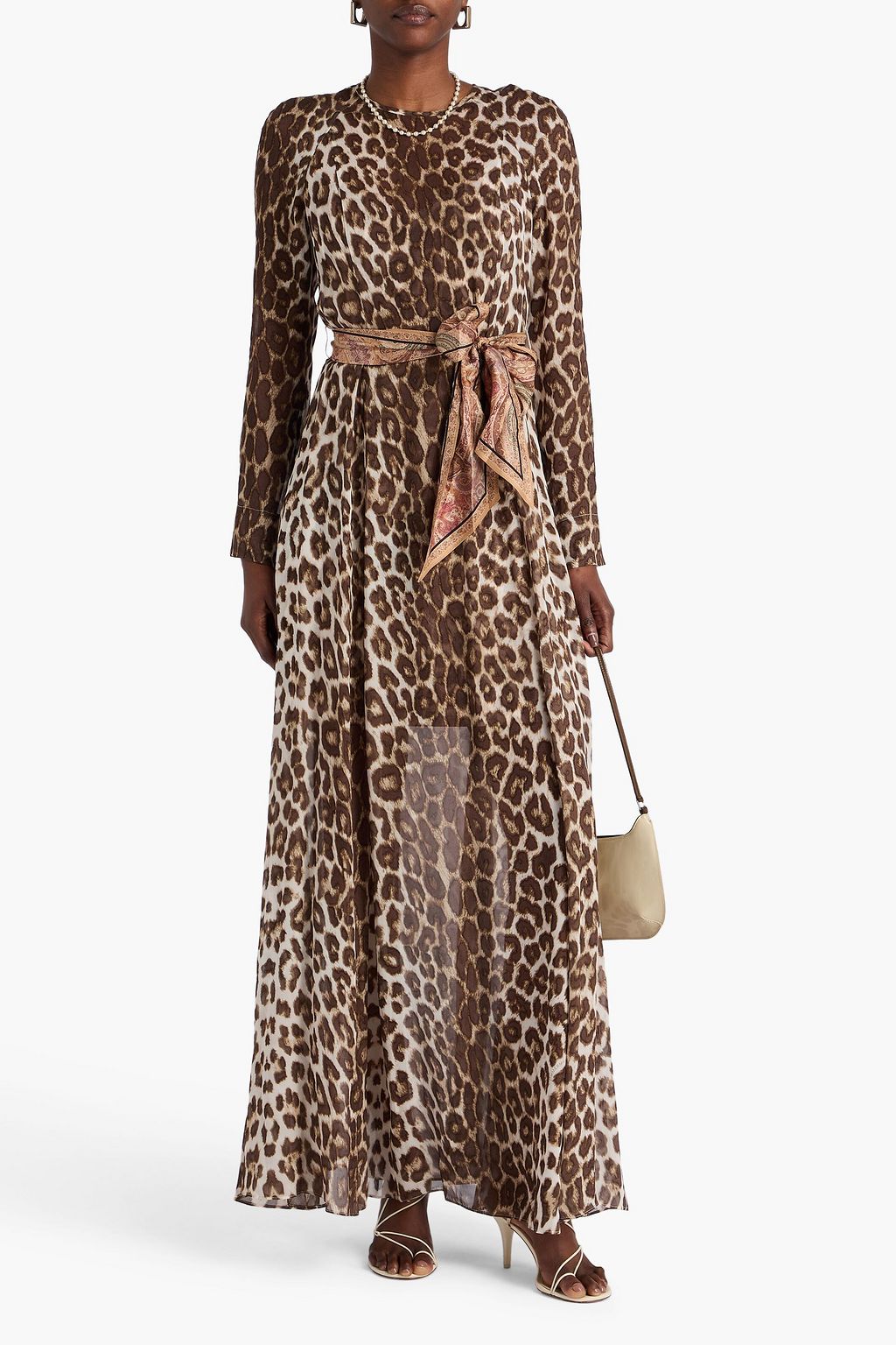 ZIMMERMANN ジョーゼット マキシワンピース レオパードプリント