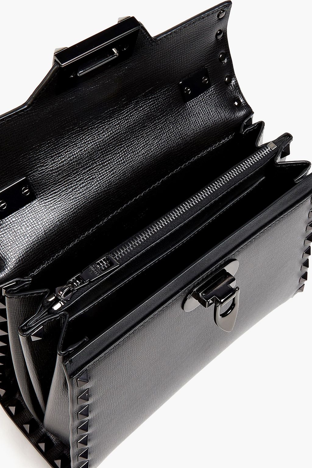 VALENTINO GARAVANI Rockstud Alcove textured-leather tote