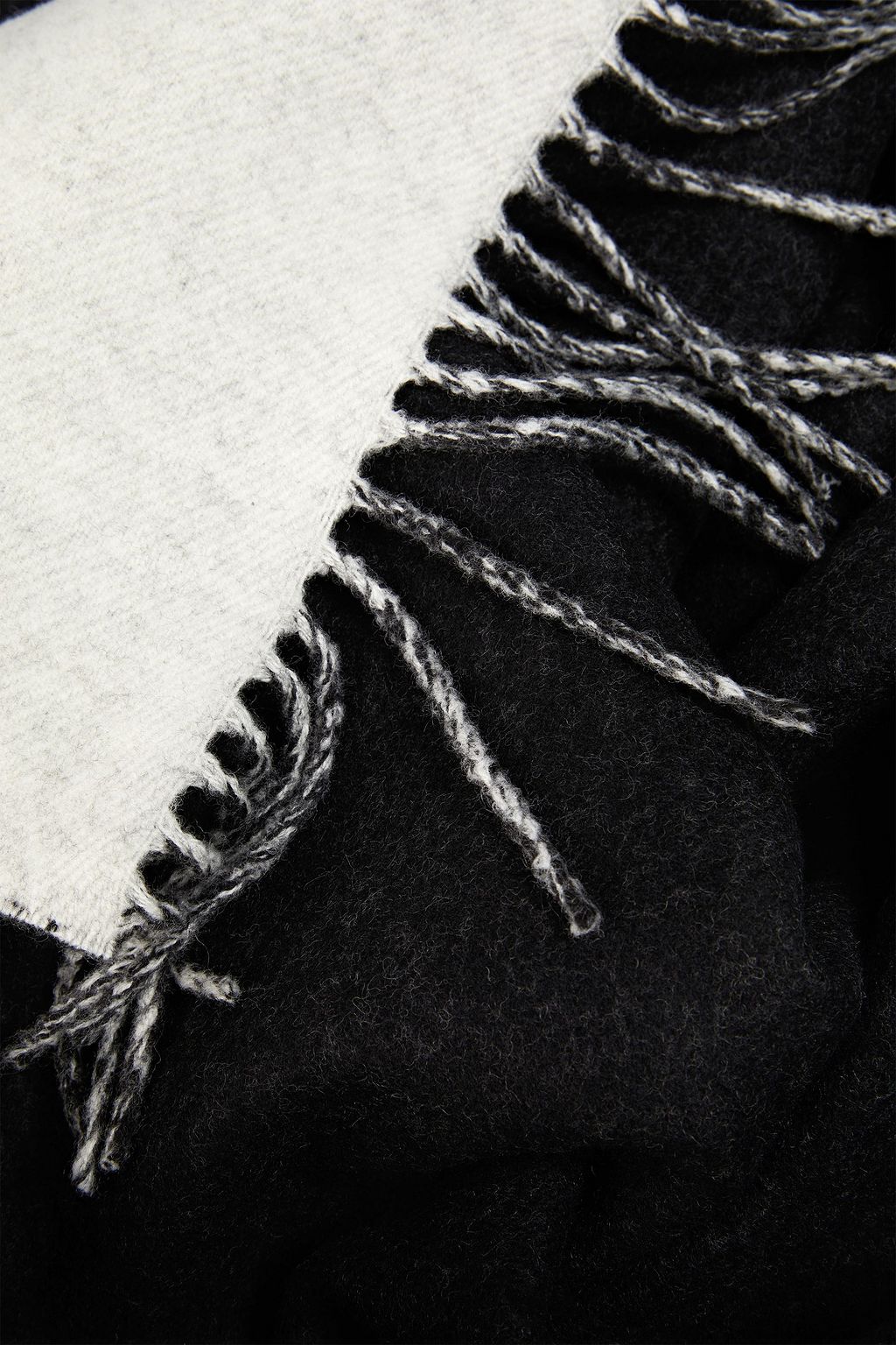 VALENTINO GARAVANI Fringed wool-felt scarf