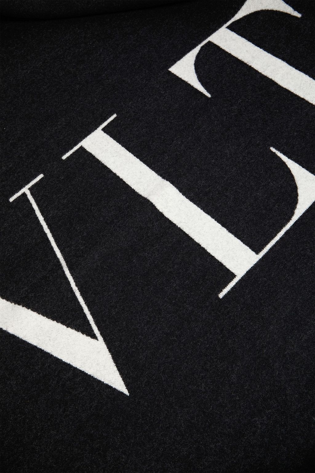 VALENTINO GARAVANI Fringed wool-felt scarf