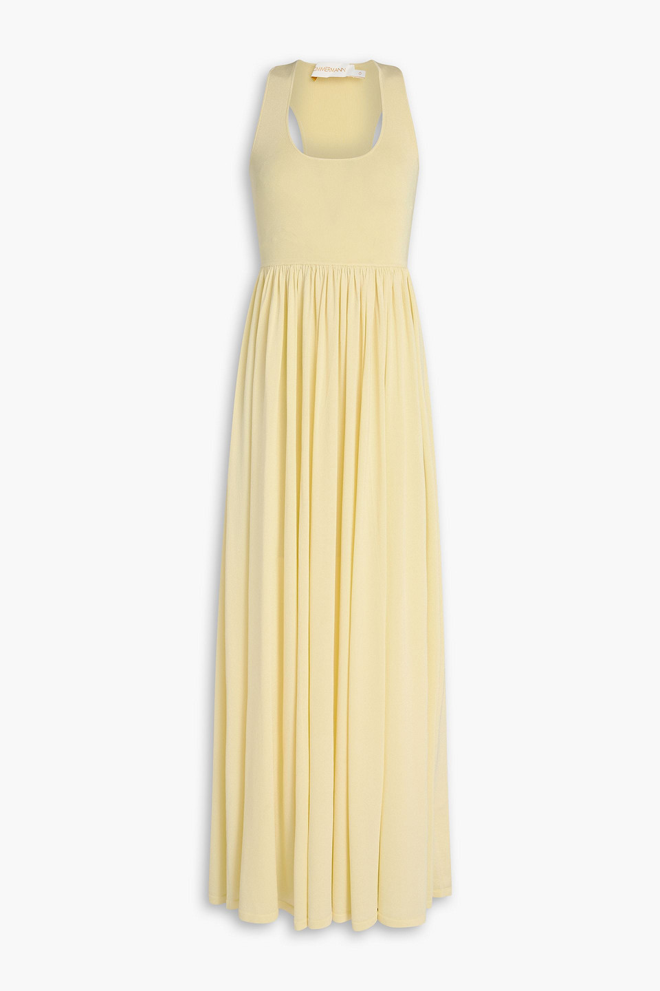 Zimmermann Metallic Jersey Maxi Dress In Neutral