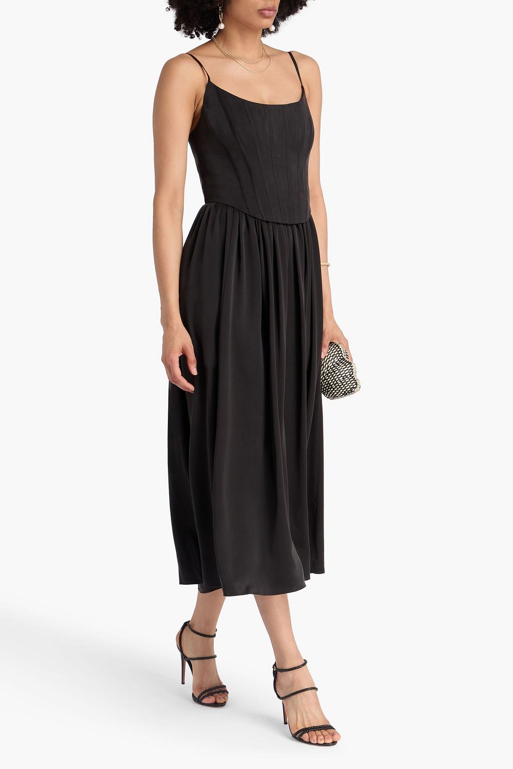 ZIMMERMANN Gathered silk midi dress
