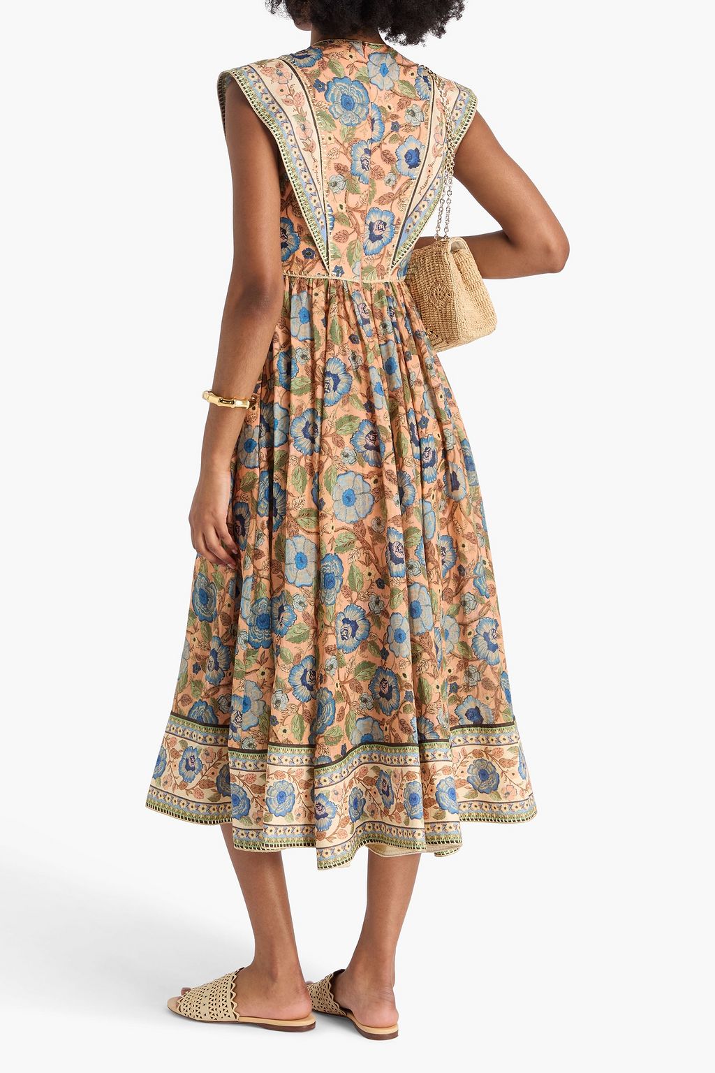 ZIMMERMANN ラミー ミディワンピース フローラルプリント