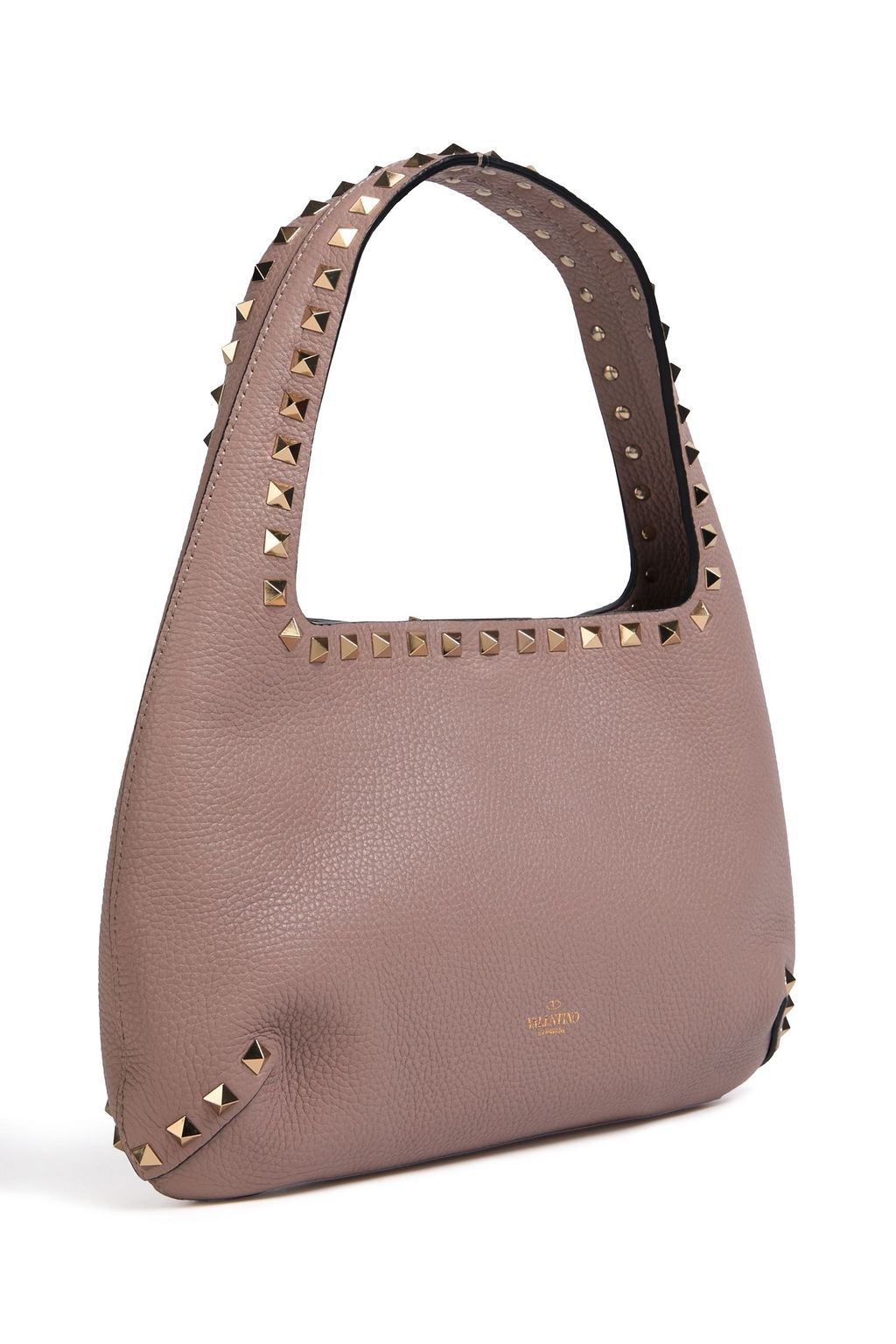 VALENTINO GARAVANI Rockstud pebbled-leather shoulder bag