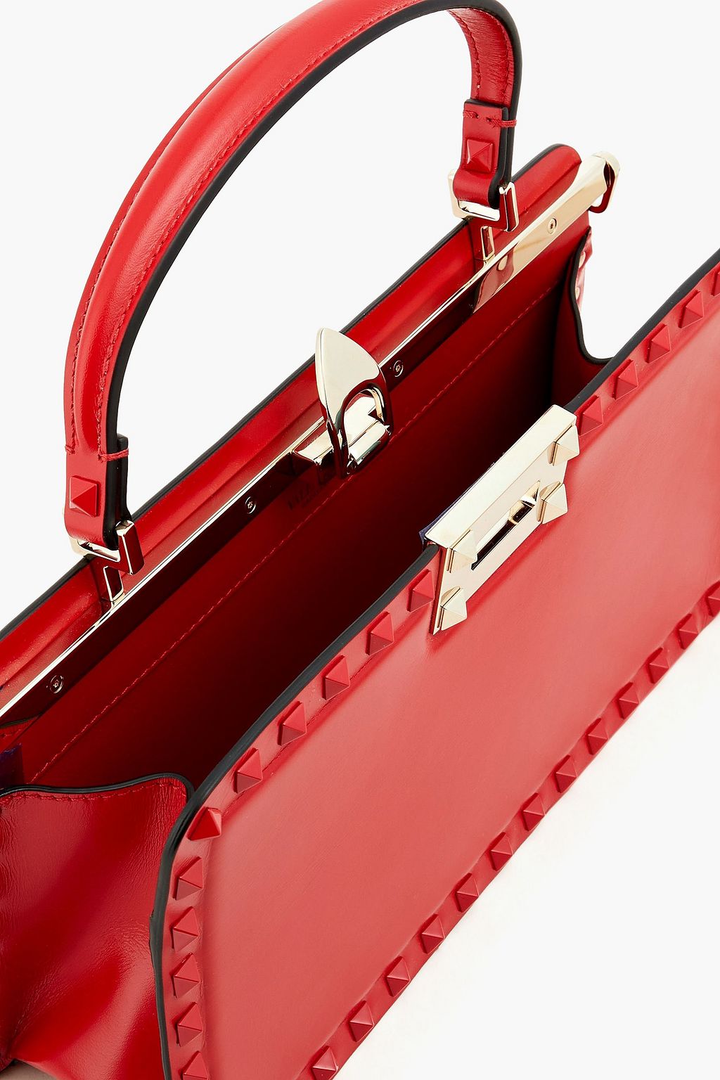 VALENTINO GARAVANI Rockstud pebbled-leather tote