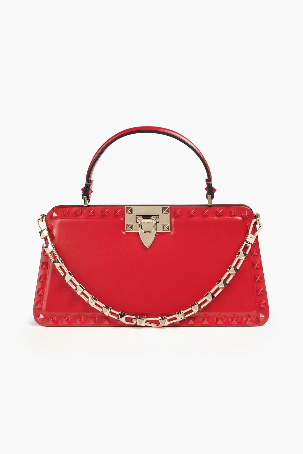 VALENTINO GARAVANI Rockstud pebbled-leather tote