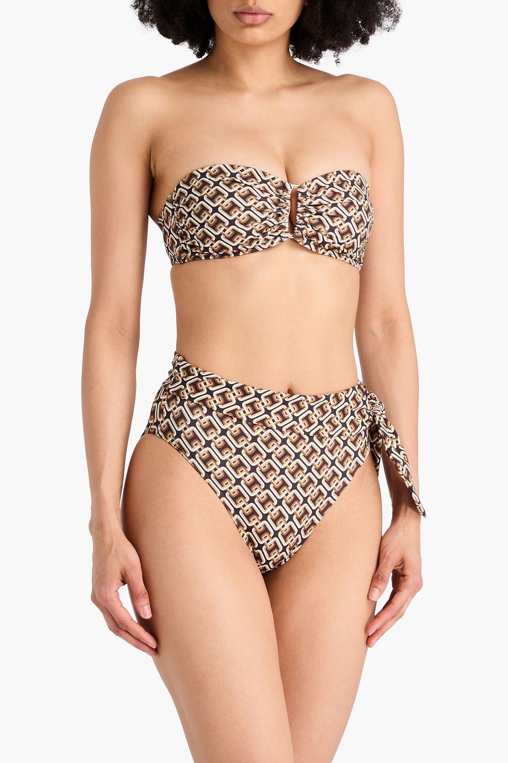 ZIMMERMANN Printed bandeau bikini top