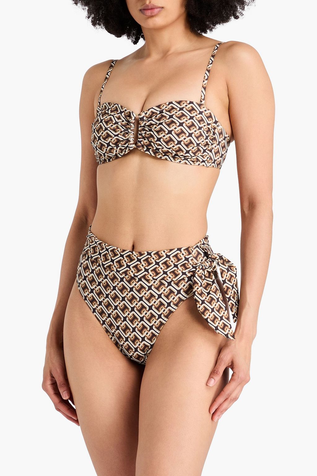 ZIMMERMANN Printed bandeau bikini top