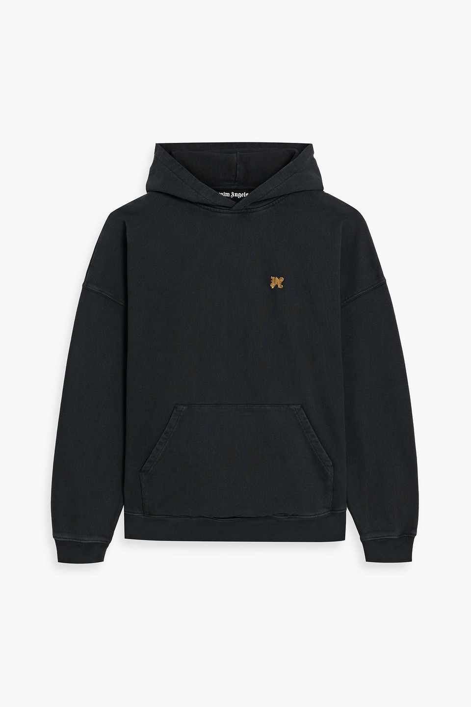 Burning Monogram metallic printed French cotton-terry hoodie