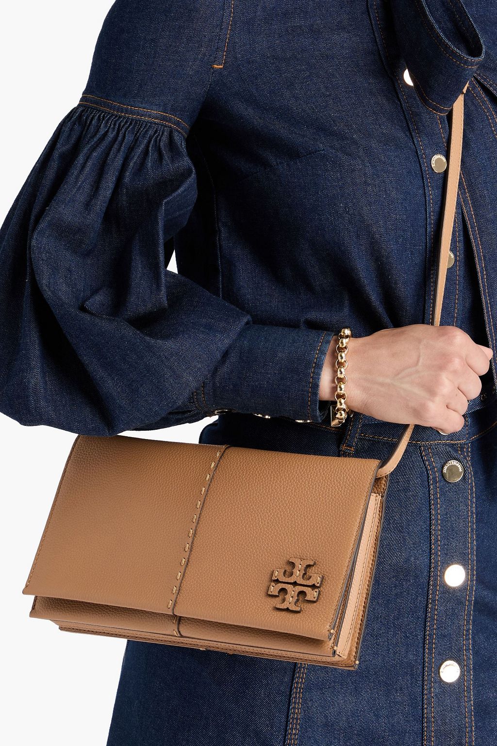 TORY BURCH حقيبة كتف "ماكجرو" من الجلد المُحبّب