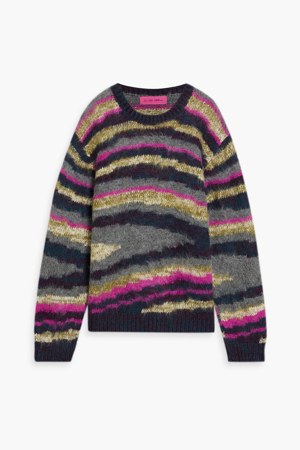 The Elder Statesman Oil Slick Striped Jacquard-knit Alpaca-blend Sweater In Multi