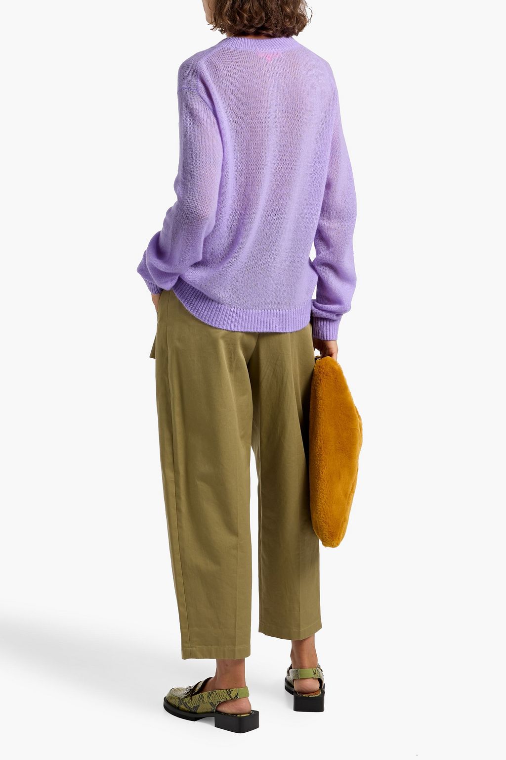 THE ELDER STATESMAN Nimbus cashmere and cotton-blend sweater