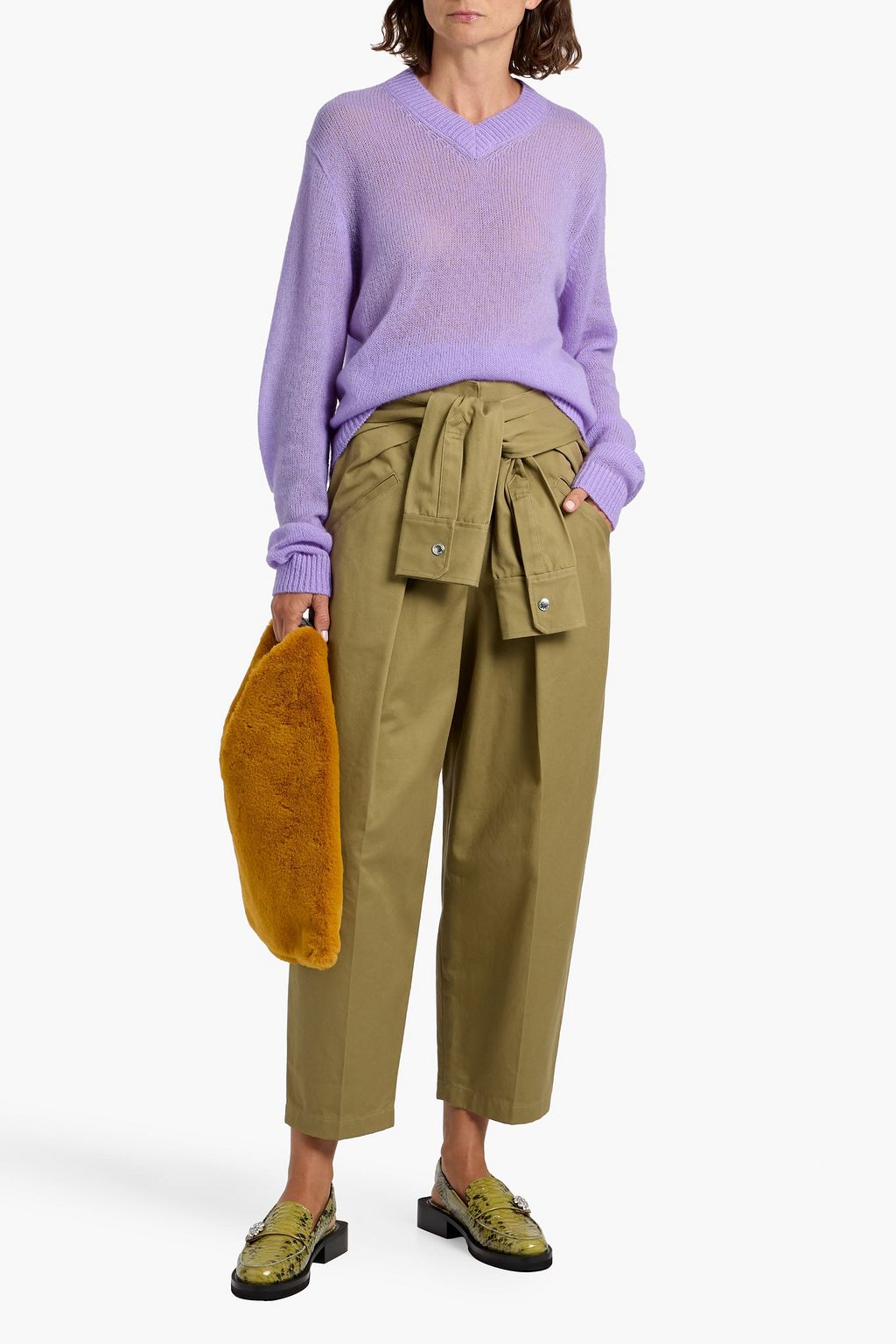 THE ELDER STATESMAN Nimbus cashmere and cotton-blend sweater